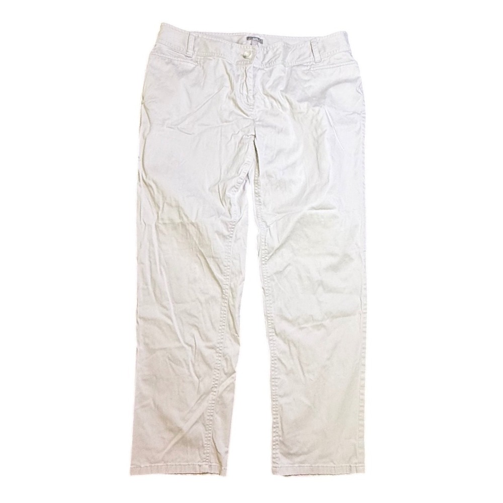 J. Jill Stretch Pants Petite Khaki Casual Everyday Comfort Size 14